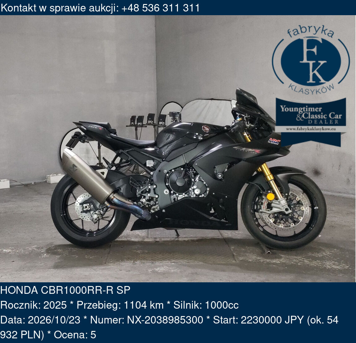 HONDA CBR1000RR-R SP 2025 - zdjęcie 3
