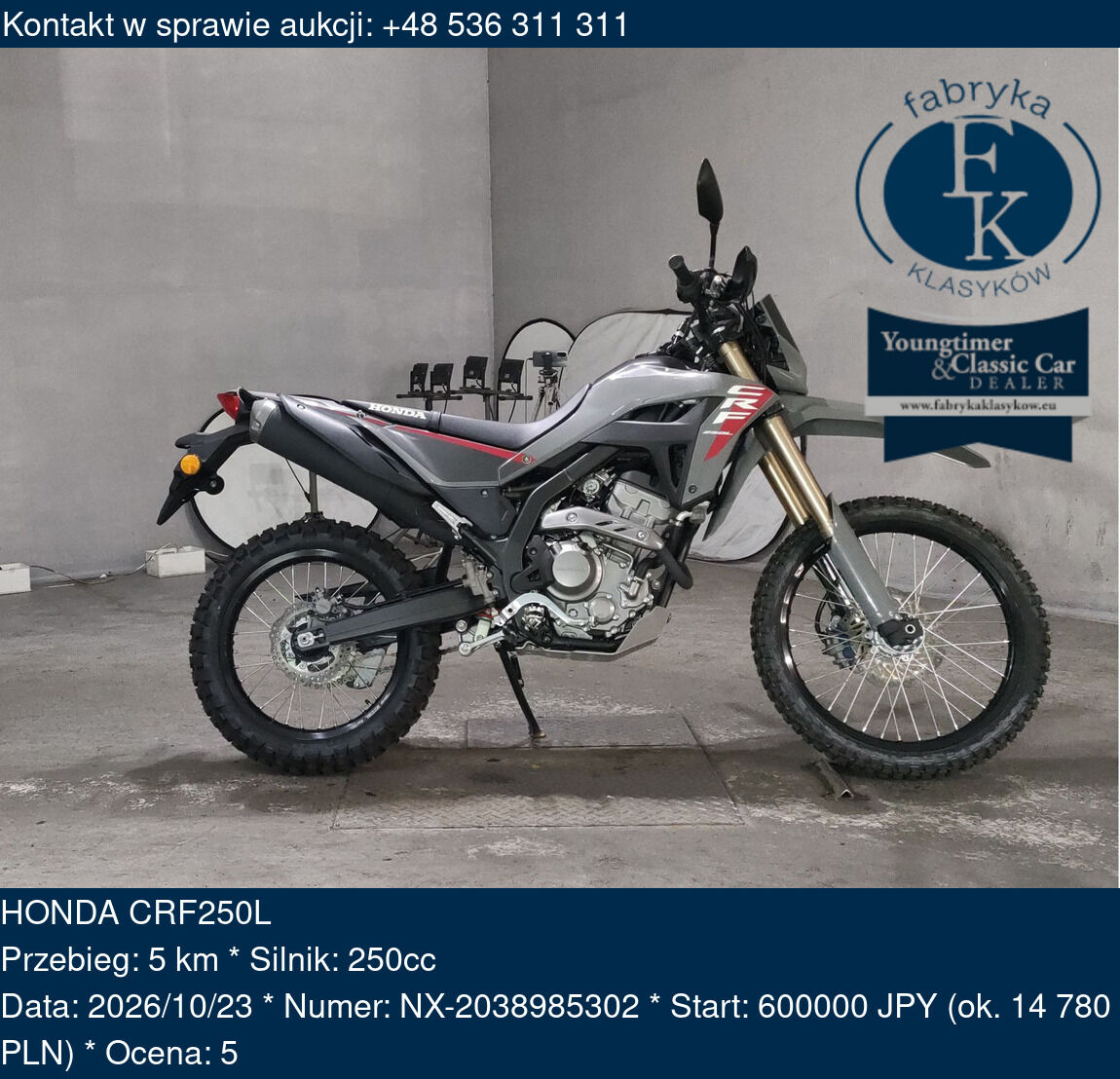HONDA CRF250L  - zdjęcie 3