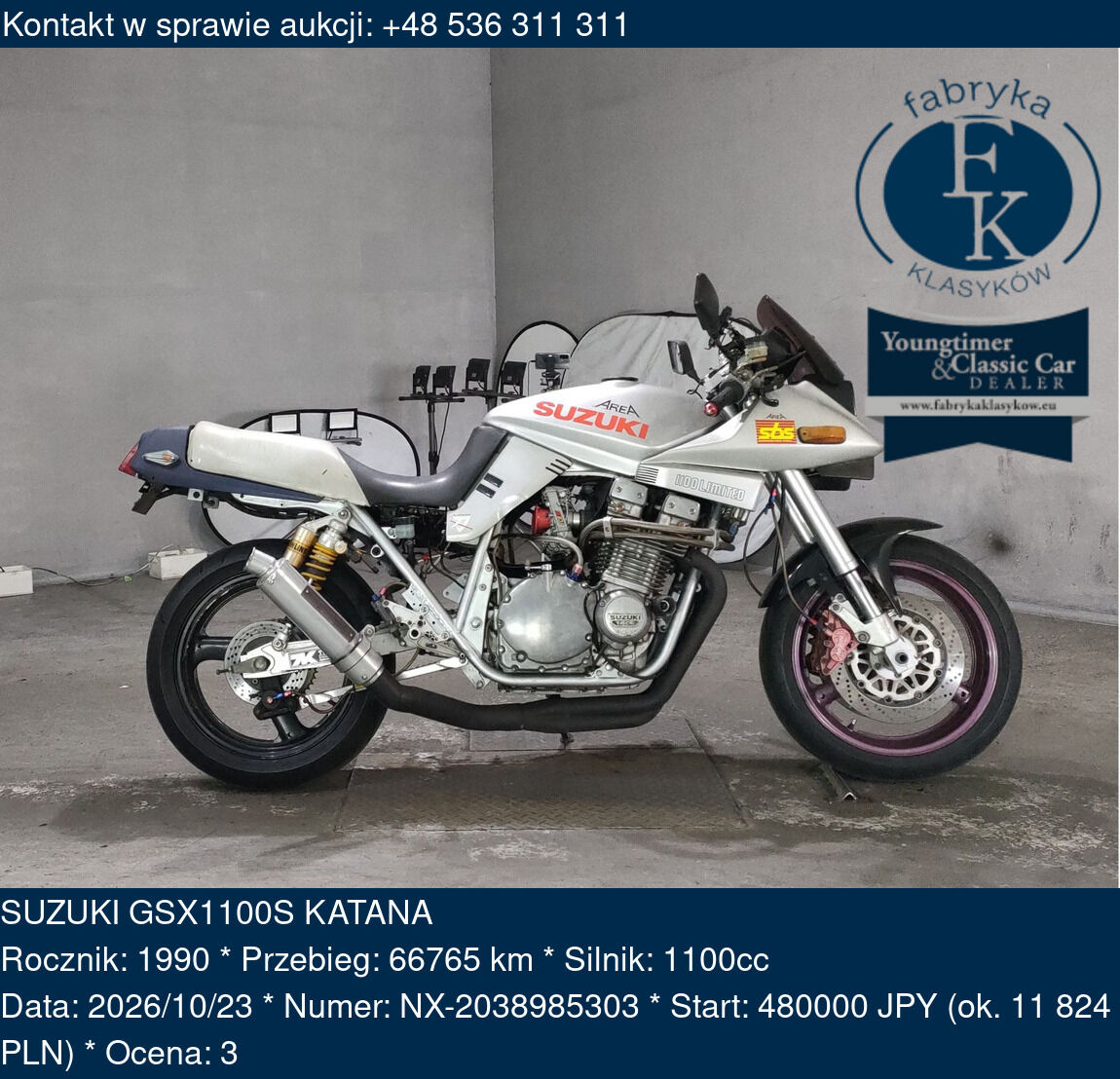 SUZUKI GSX1100S KATANA 1990 - zdjęcie 2