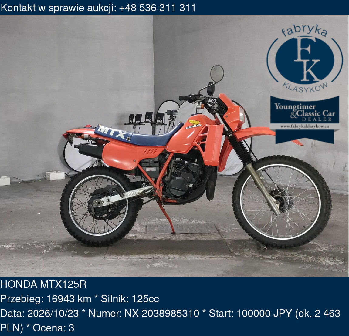 HONDA MTX125R  - zdjęcie 2