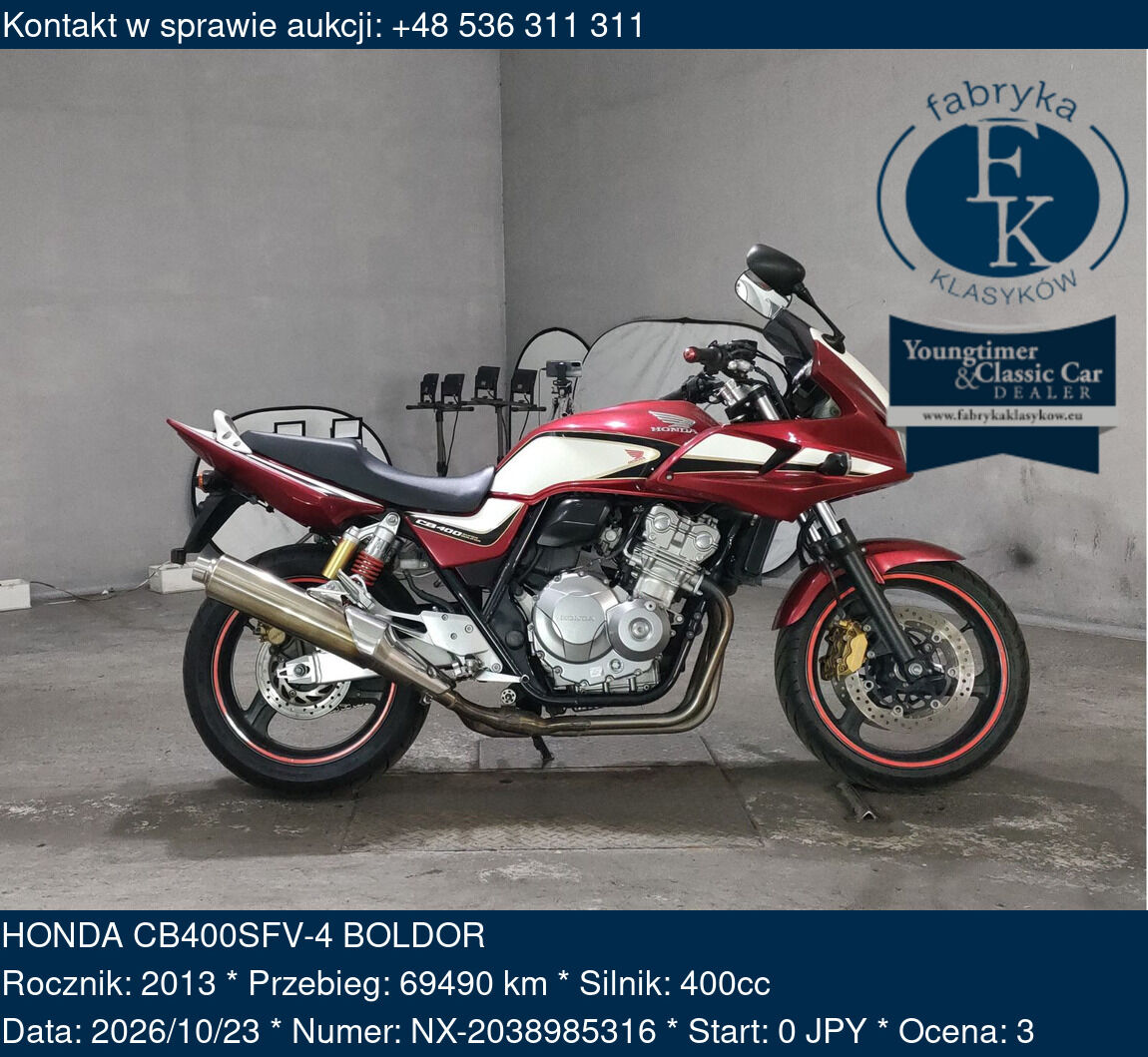 HONDA CB400SFV-4 BOLDOR 2013 - zdjęcie 2