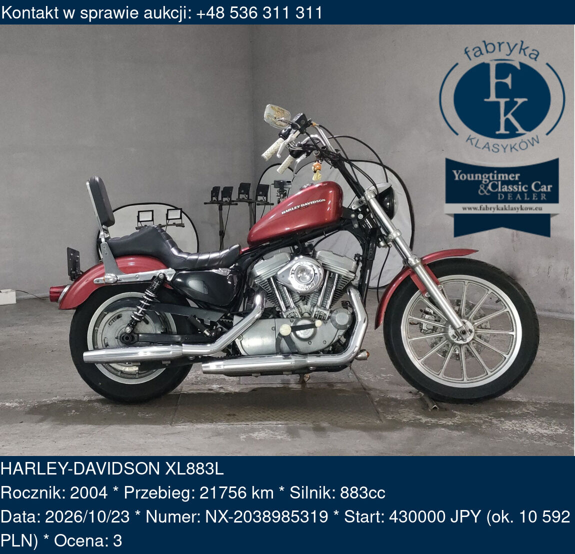 HARLEY-DAVIDSON XL883L 2004 - zdjęcie 2