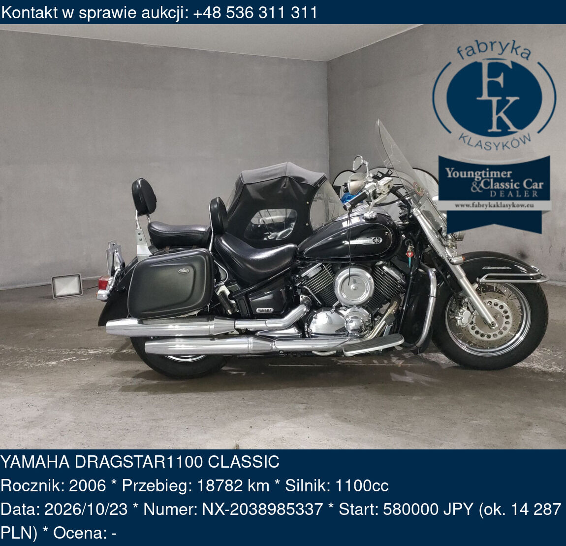 YAMAHA DRAGSTAR1100 CLASSIC 2006 - zdjęcie 2
