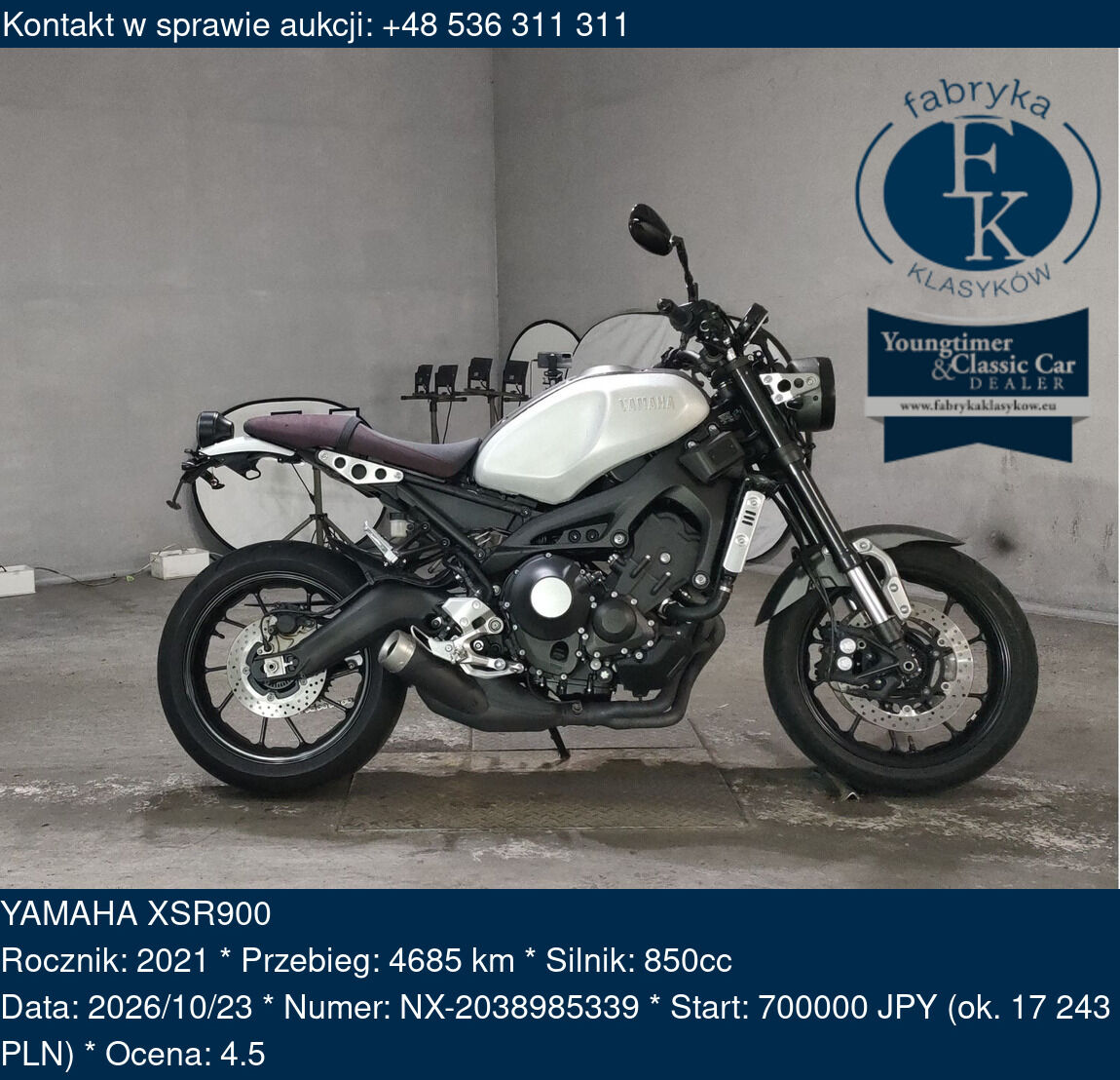 YAMAHA XSR900 2021 - zdjęcie 2