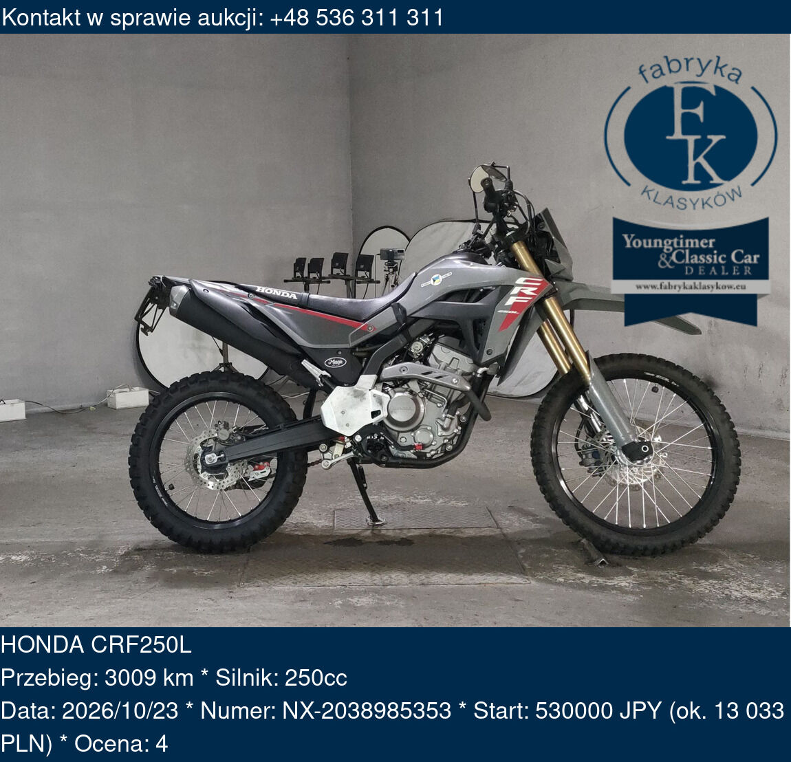 HONDA CRF250L  - zdjęcie 2