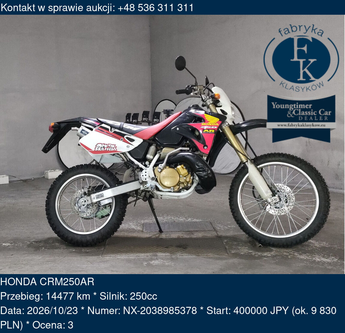 HONDA CRM250AR  - zdjęcie 2