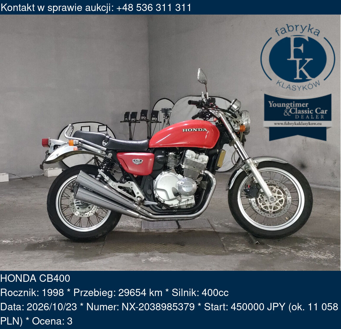 HONDA CB400 1998 - zdjęcie 2