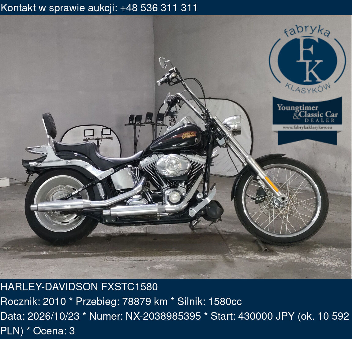 HARLEY-DAVIDSON FXSTC1580 2010 - zdjęcie 2