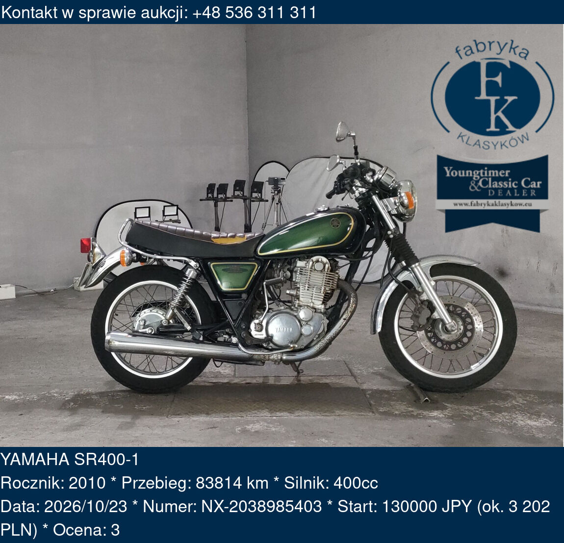 YAMAHA SR400-1 2010 - zdjęcie 2