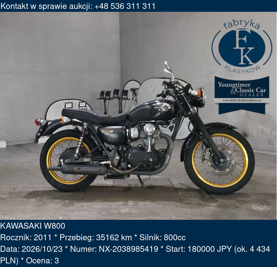 KAWASAKI W800 2011 - zdjęcie 2