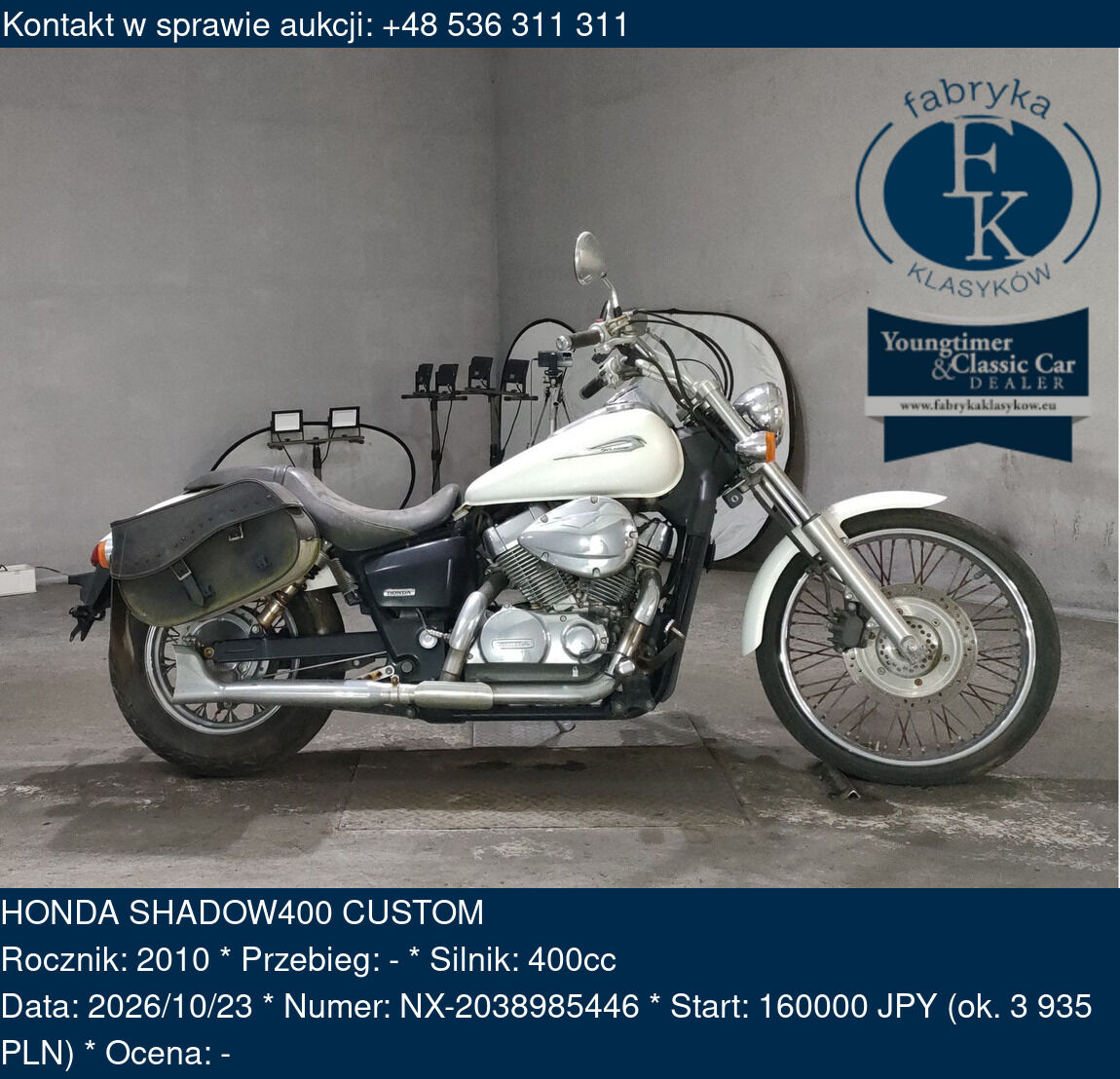 HONDA SHADOW400 CUSTOM 2010 - zdjęcie 2