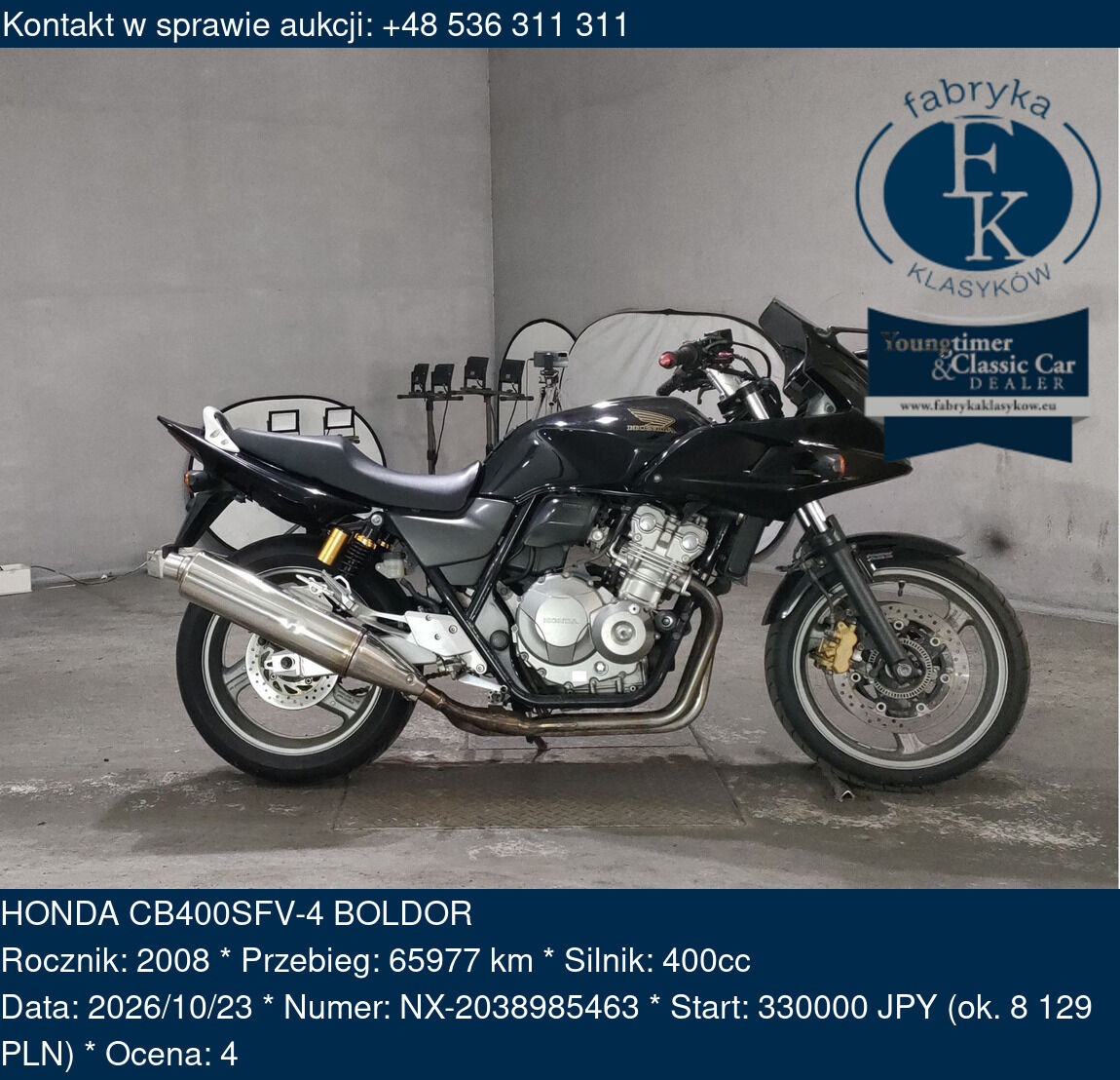 HONDA CB400SFV-4 BOLDOR 2008 - zdjęcie 2