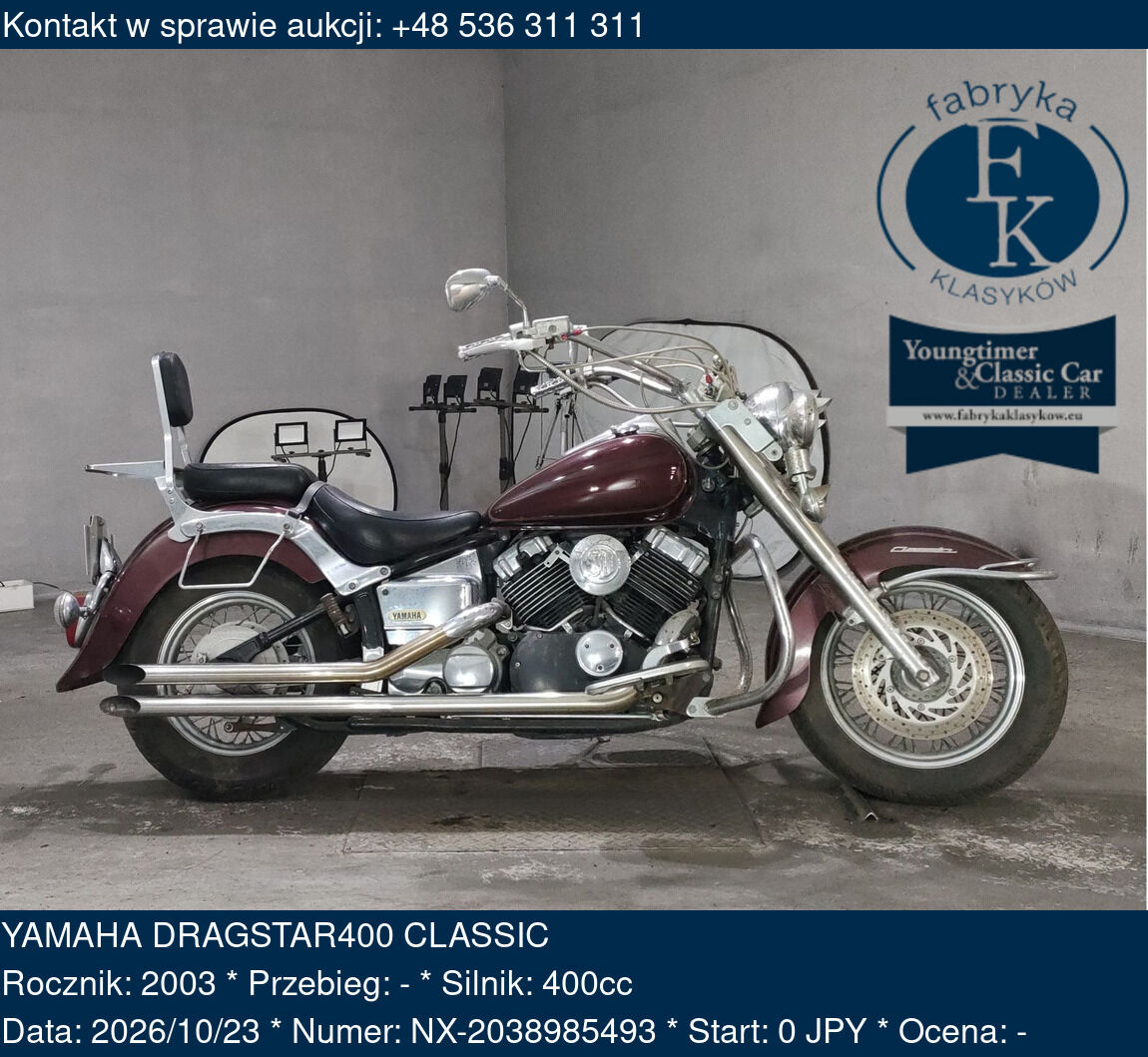 YAMAHA DRAGSTAR400 CLASSIC 2003 - zdjęcie 2