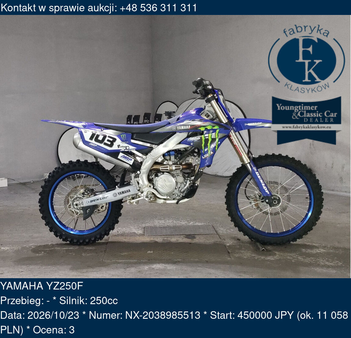 YAMAHA YZ250F  - zdjęcie 2