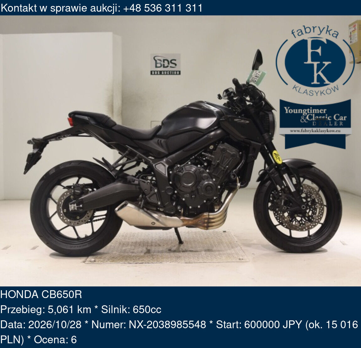 HONDA CB650R  - zdjęcie 2