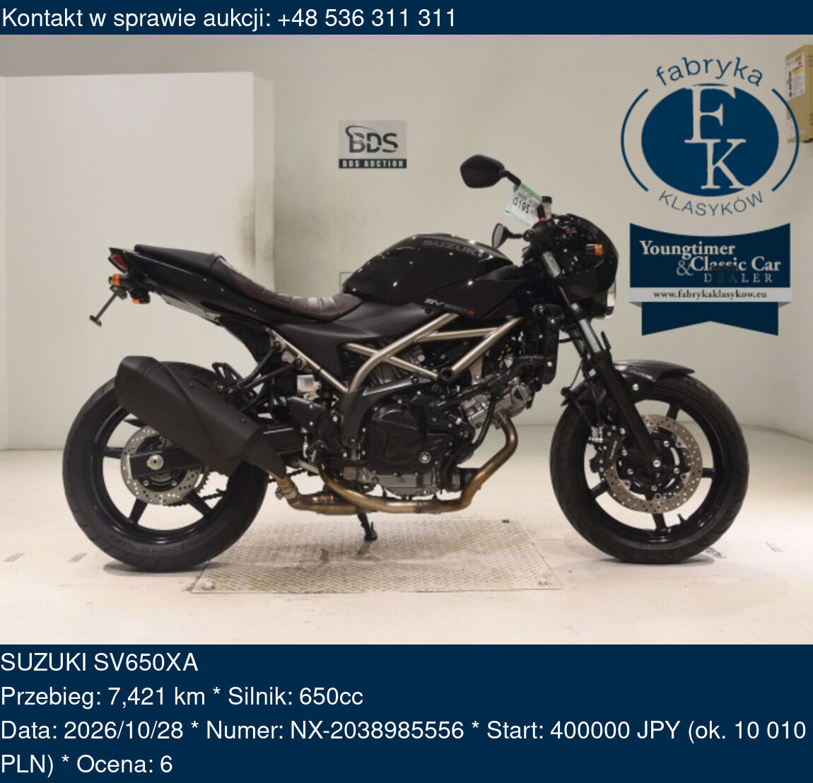 SUZUKI SV650XA  - zdjęcie 2