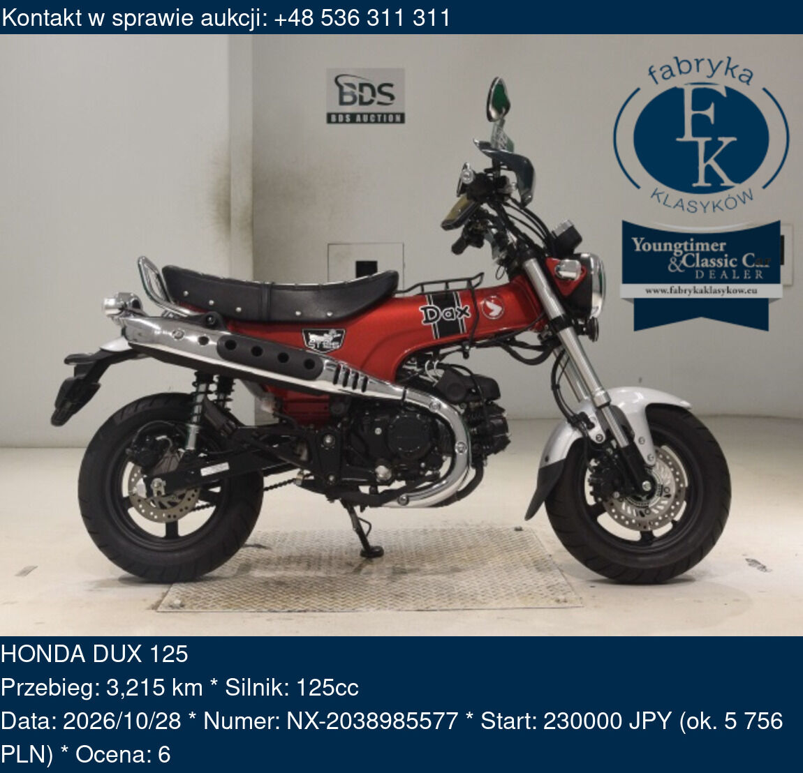 HONDA DUX 125  - zdjęcie 2