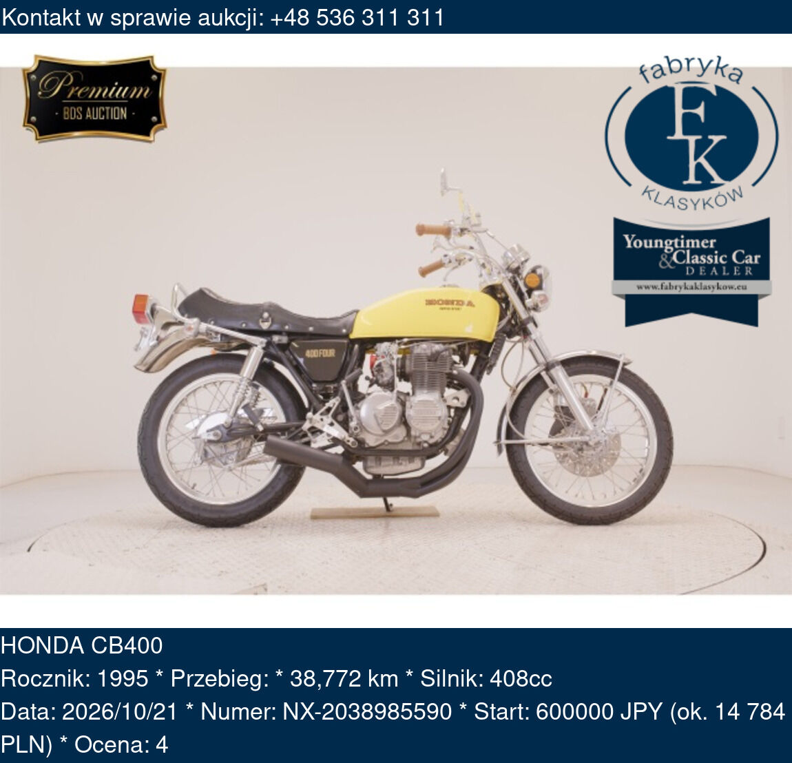 HONDA CB400 1995 - zdjęcie 2