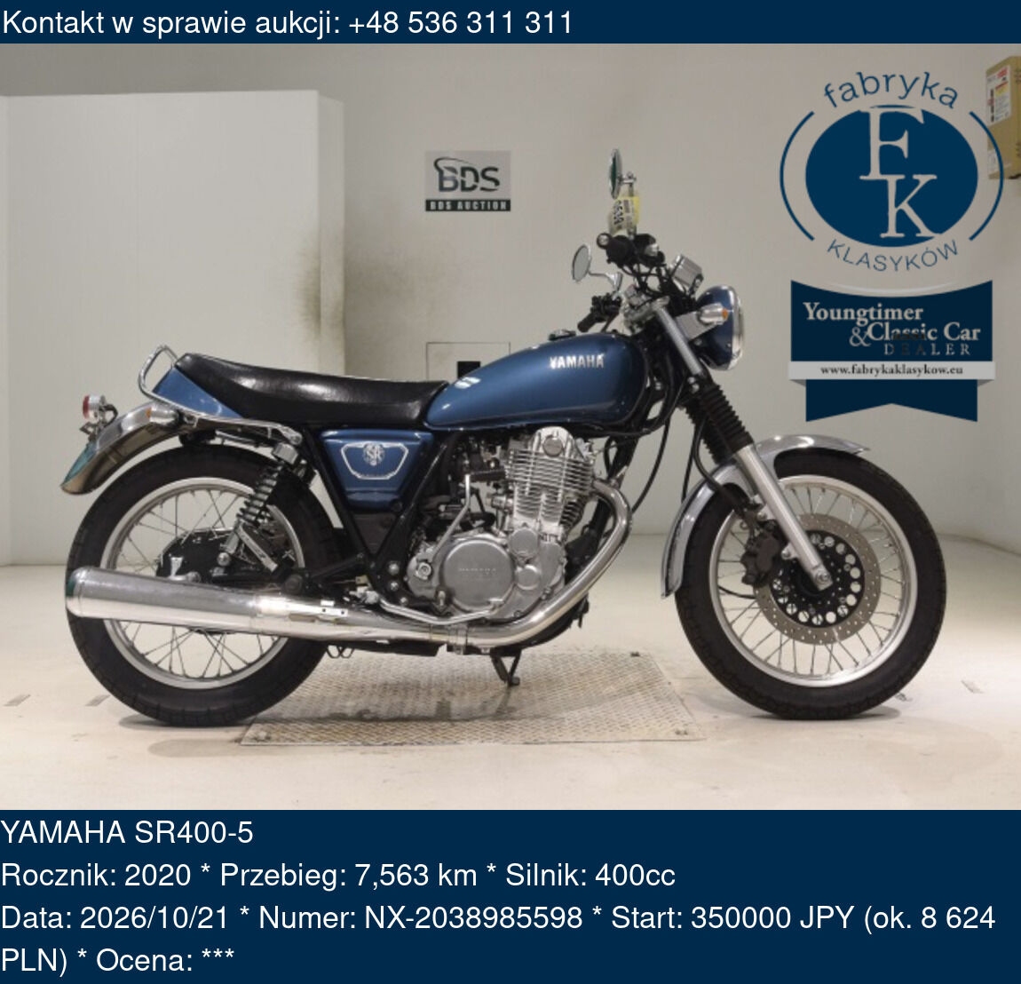 YAMAHA SR400-5 2020 - zdjęcie 2