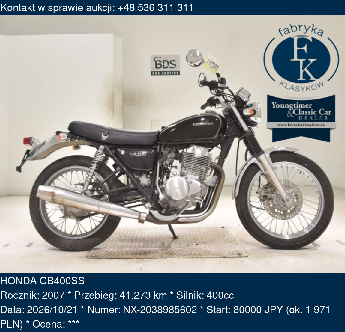 HONDA CB400SS 2007 - zdjęcie 2
