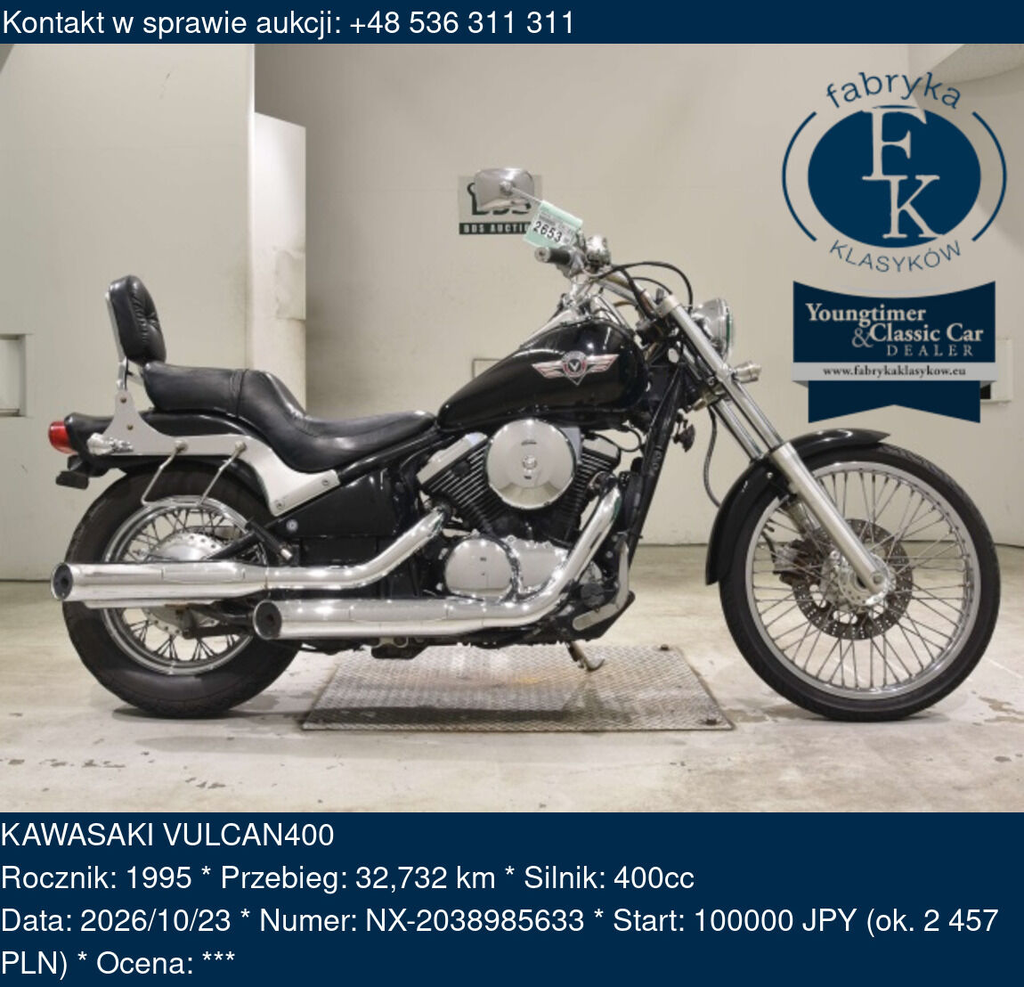 KAWASAKI VULCAN400 1995 - zdjęcie 2
