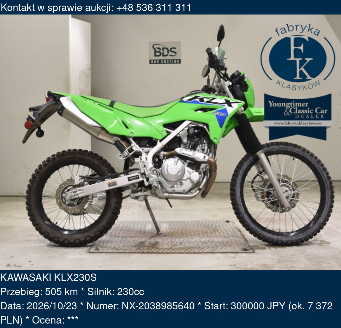 KAWASAKI KLX230S  - zdjęcie 2