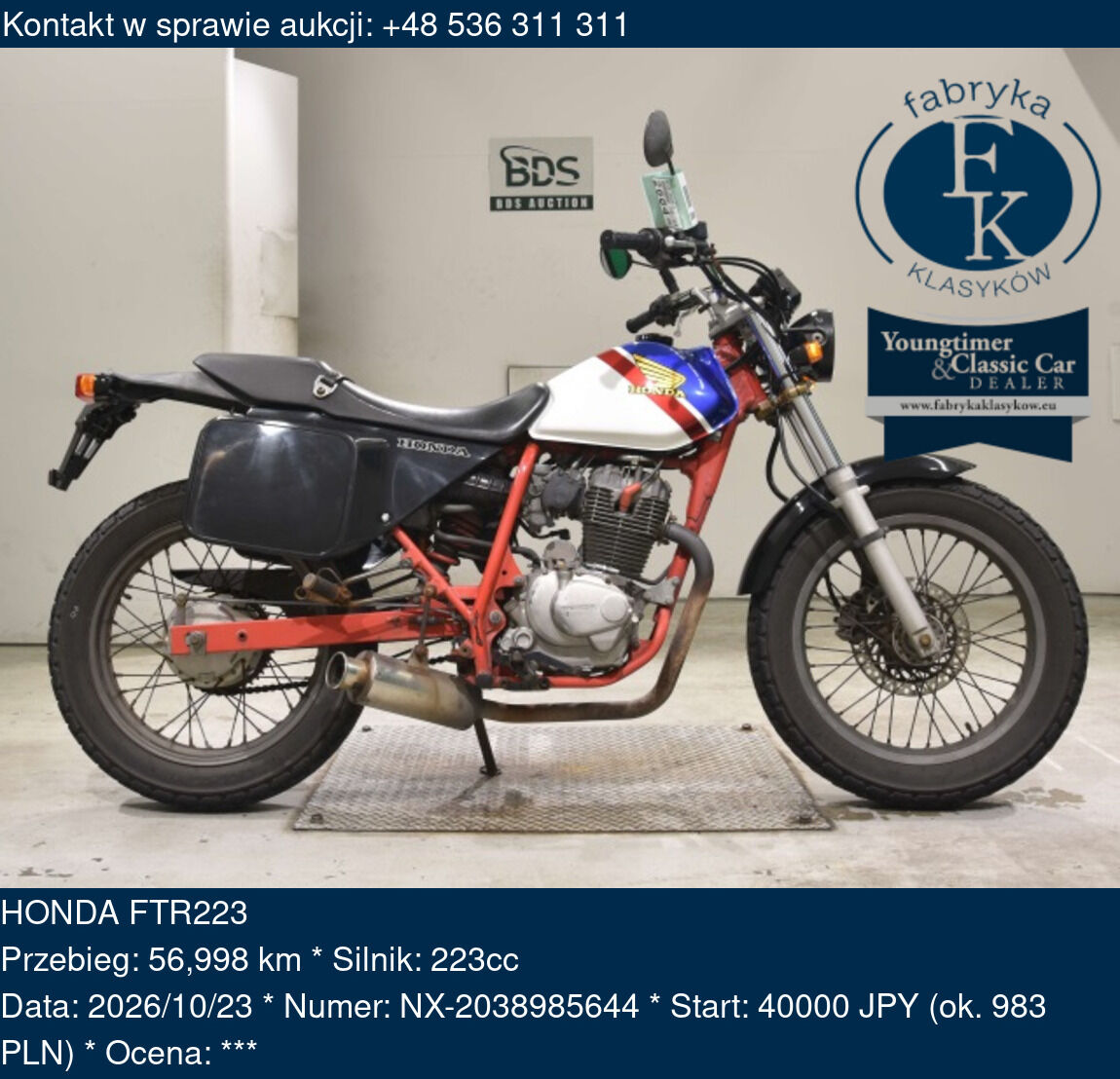 HONDA FTR223  - zdjęcie 2
