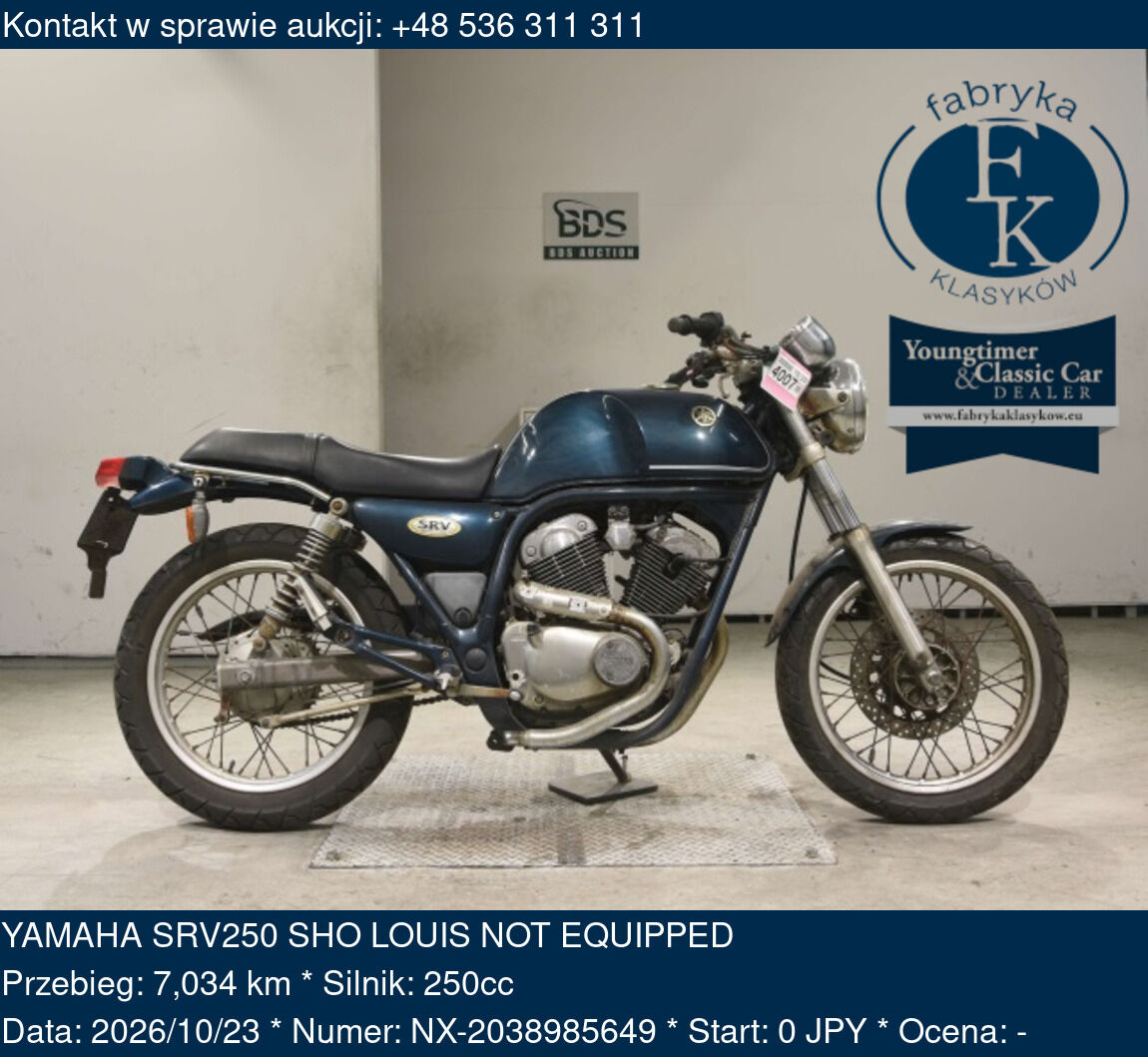 YAMAHA SRV250 SHO LOUIS NOT EQUIPPED  - zdjęcie 2