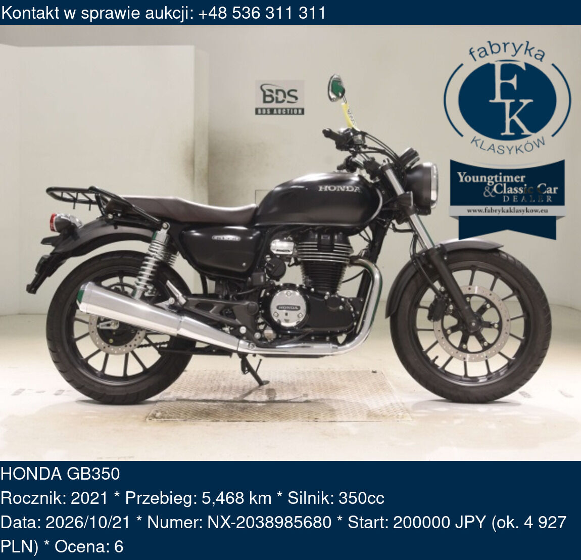 HONDA GB350 2021 - zdjęcie 2