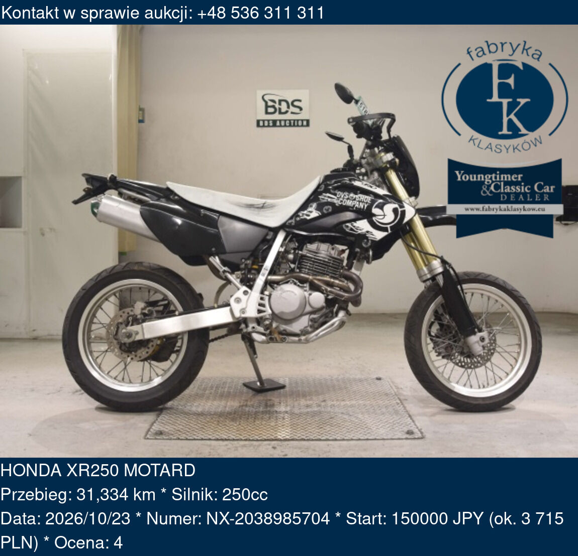 HONDA XR250 MOTARD  - zdjęcie 2
