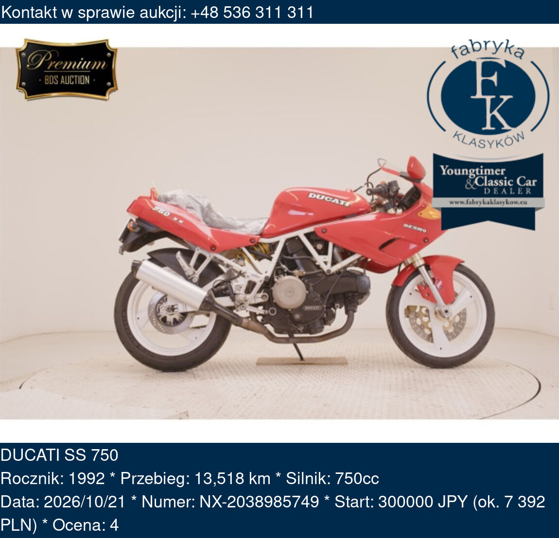 DUCATI SS 750 1992 - zdjęcie 2
