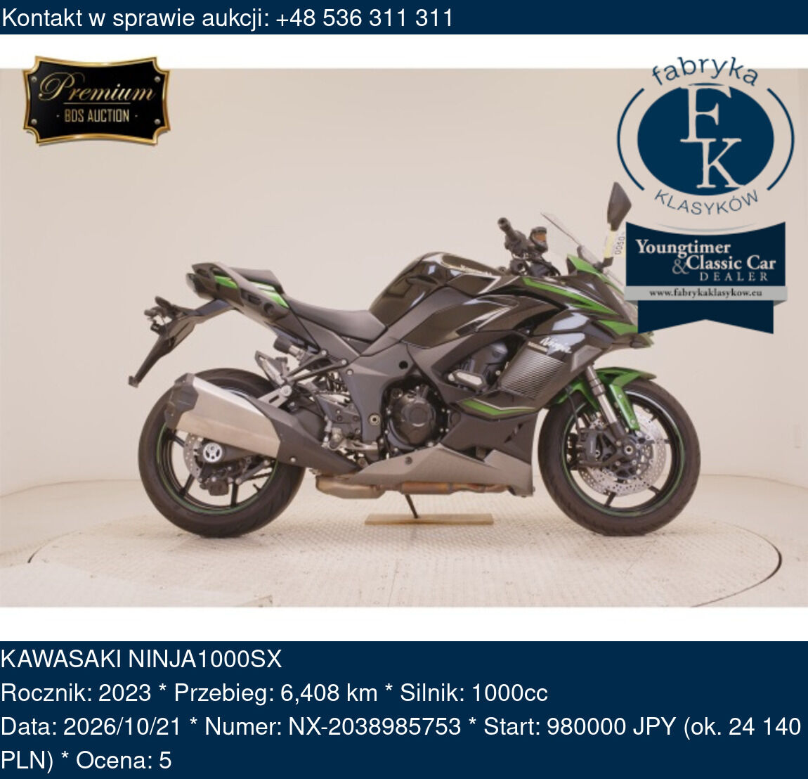 KAWASAKI NINJA1000SX 2023 - zdjęcie 2