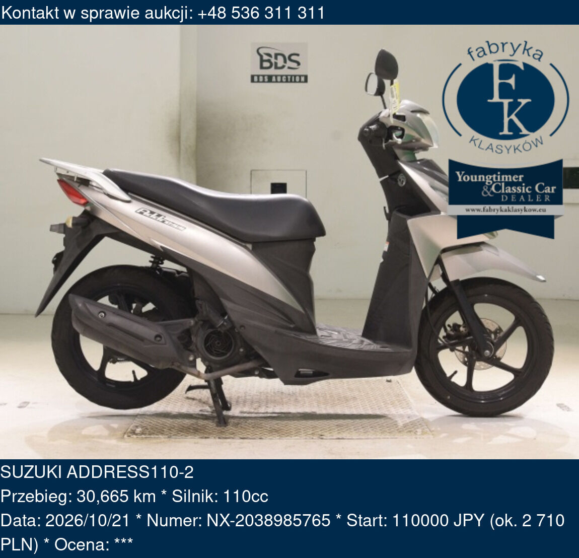 SUZUKI ADDRESS110-2  - zdjęcie 2
