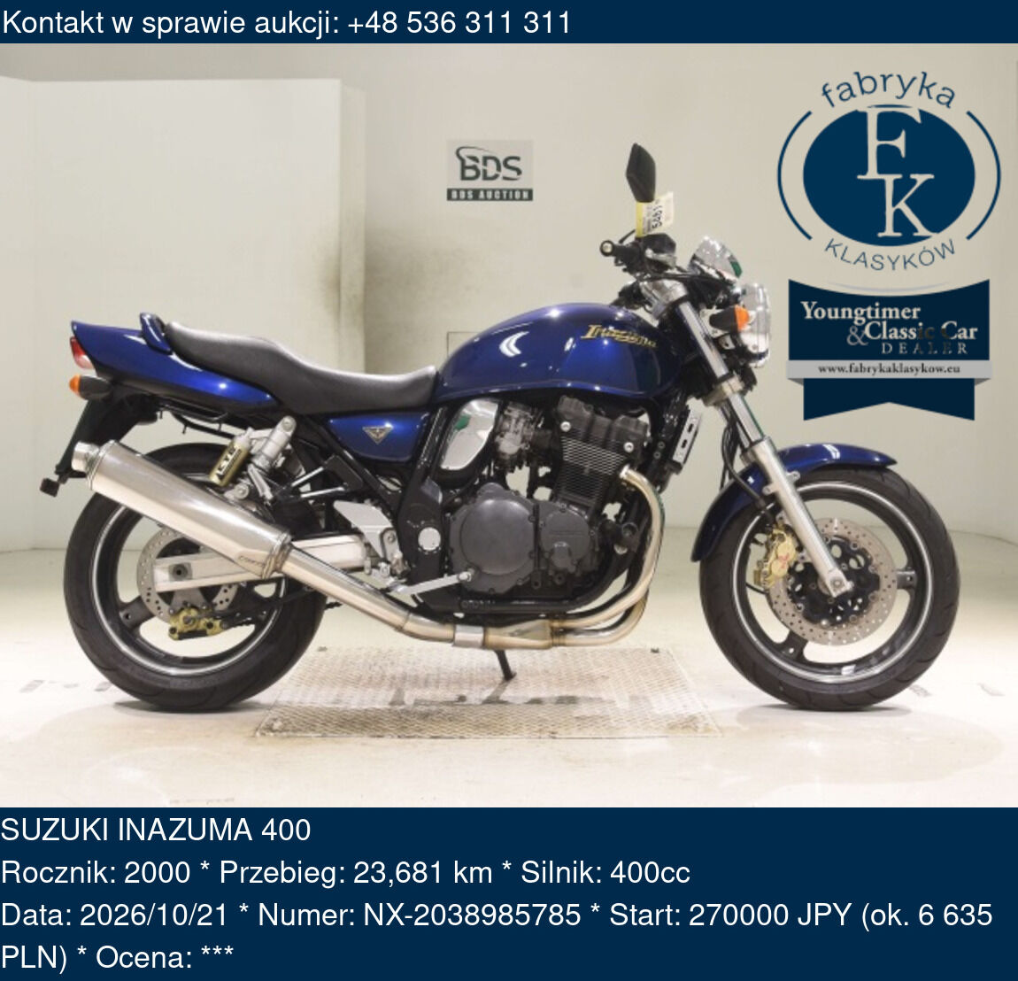 SUZUKI INAZUMA 400 2000 - zdjęcie 2