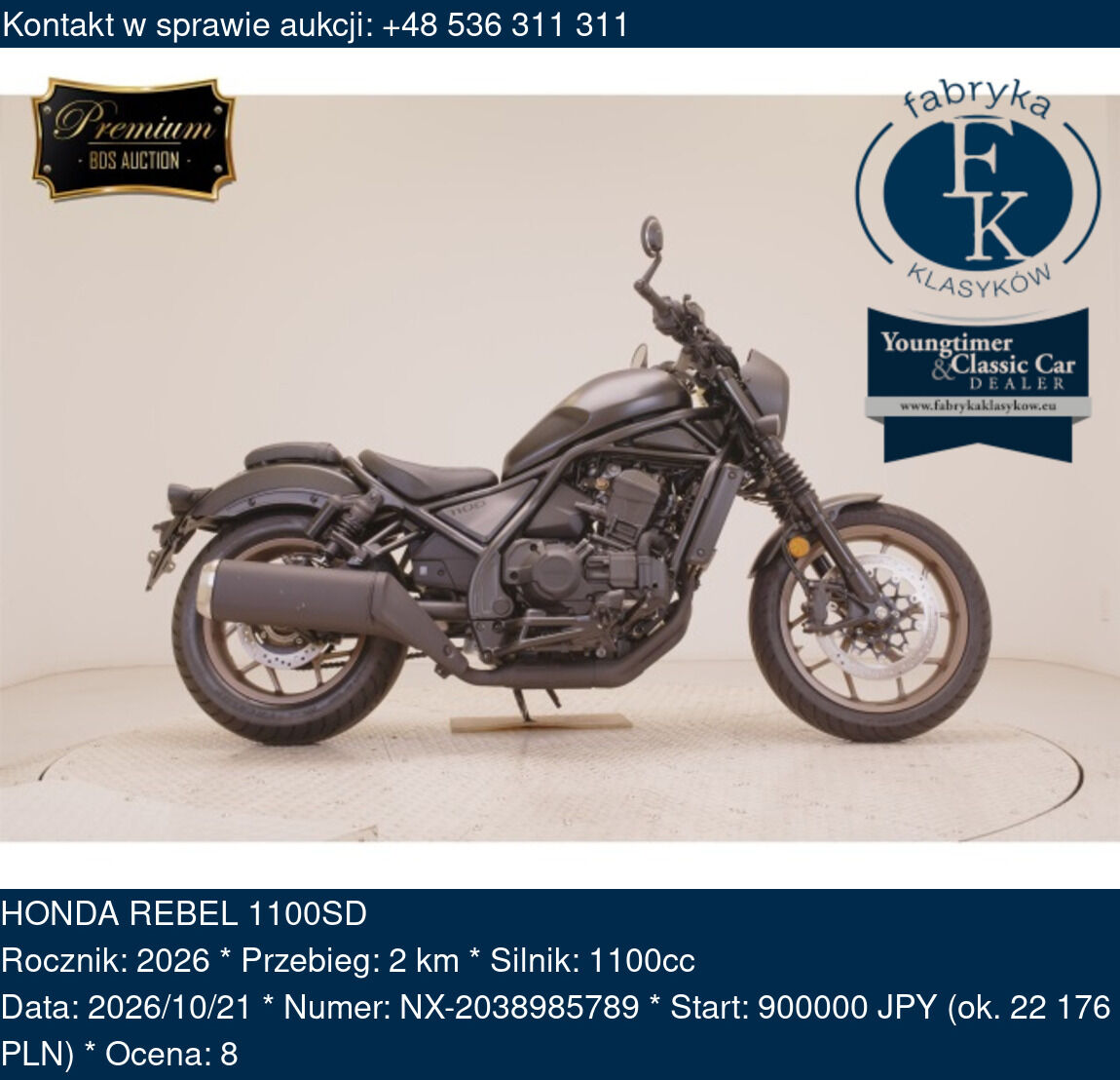 HONDA REBEL 1100SD 2026 - zdjęcie 2