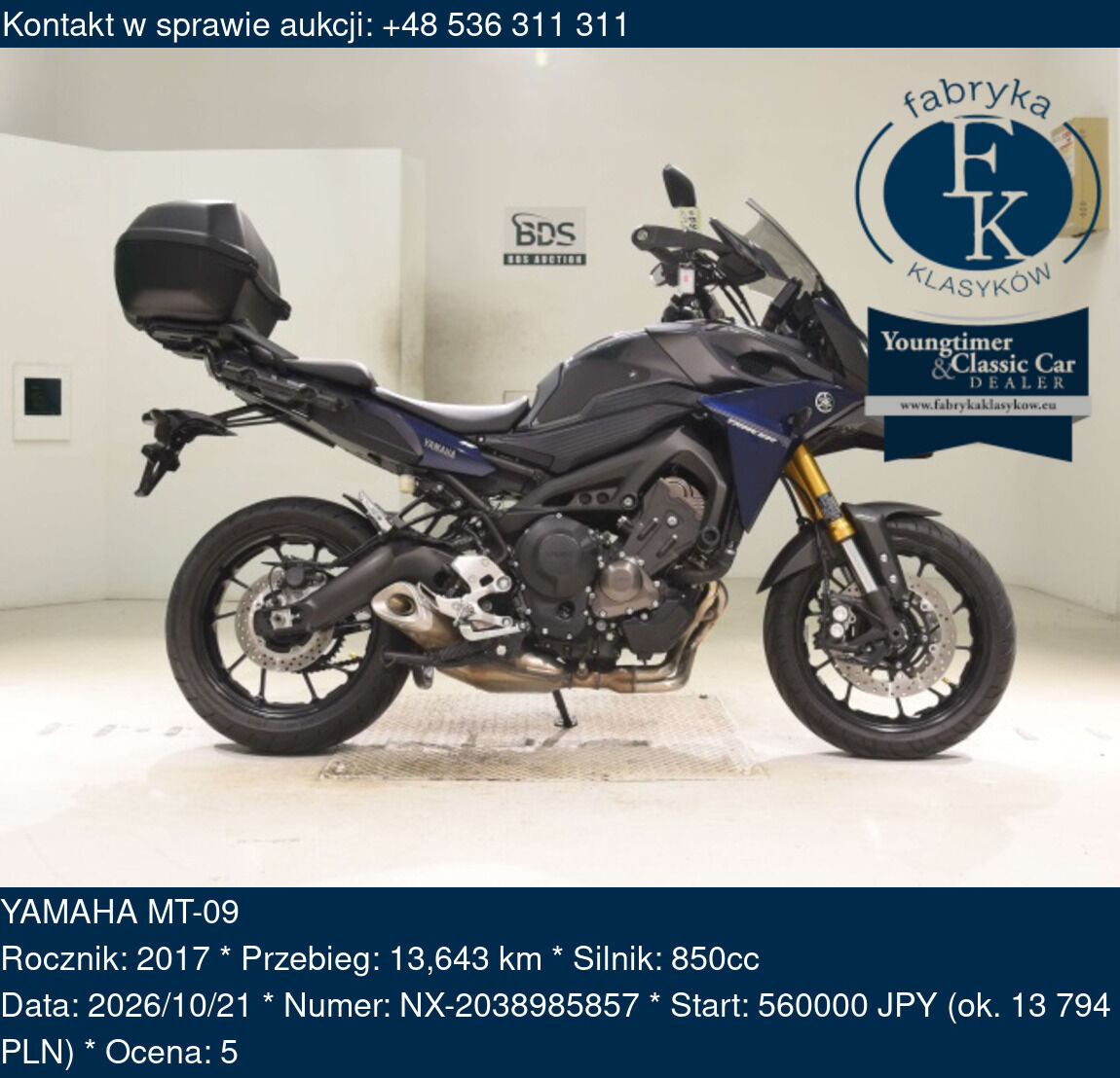YAMAHA MT-09 2017 - zdjęcie 2