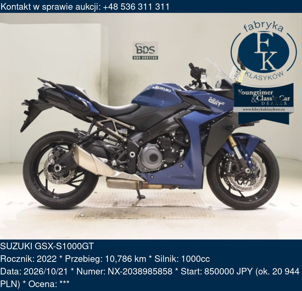 SUZUKI GSX-S1000GT 2022 - zdjęcie 2