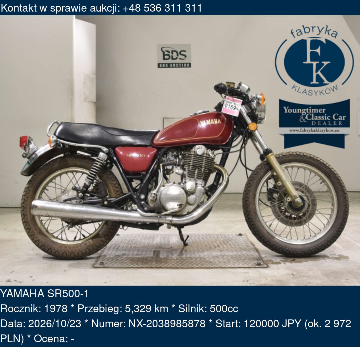 YAMAHA SR500-1 1978 - zdjęcie 2