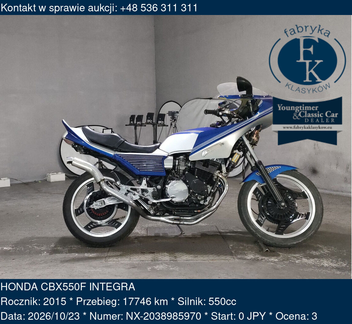 HONDA CBX550F INTEGRA 2015 - zdjęcie 2