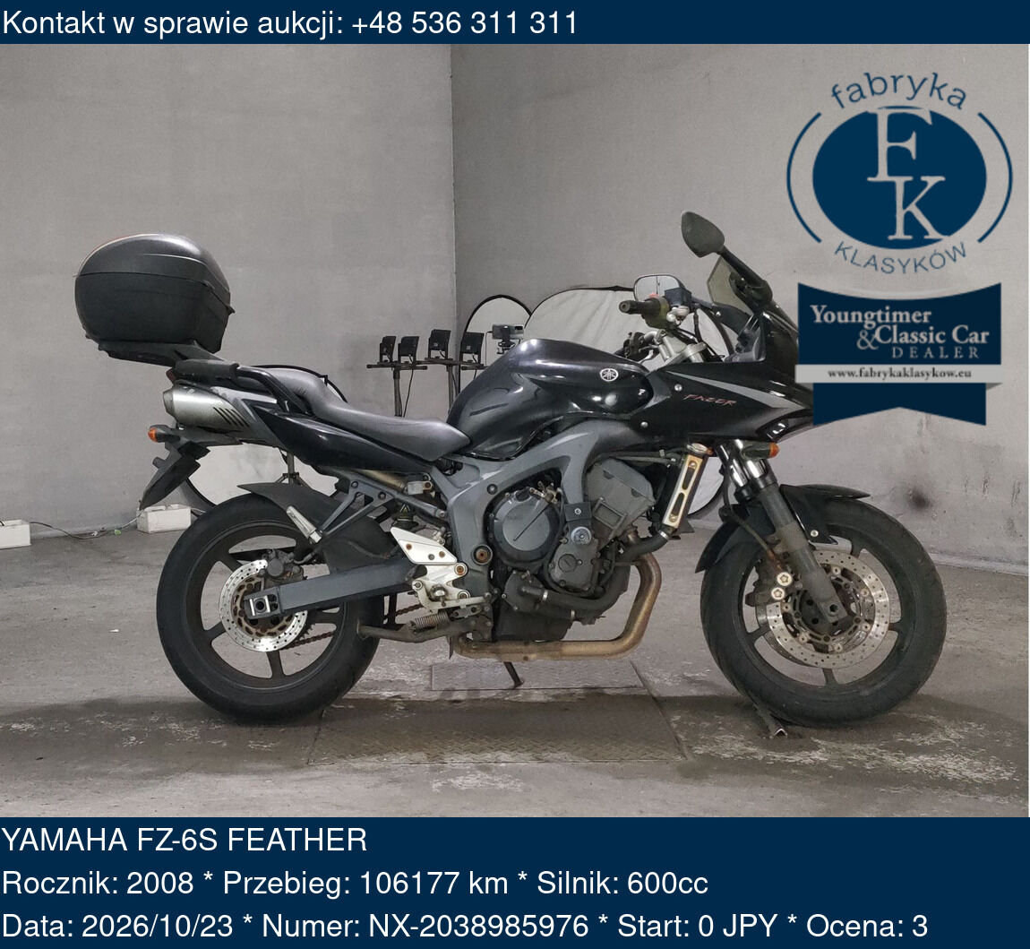 YAMAHA FZ-6S FEATHER 2008 - zdjęcie 2