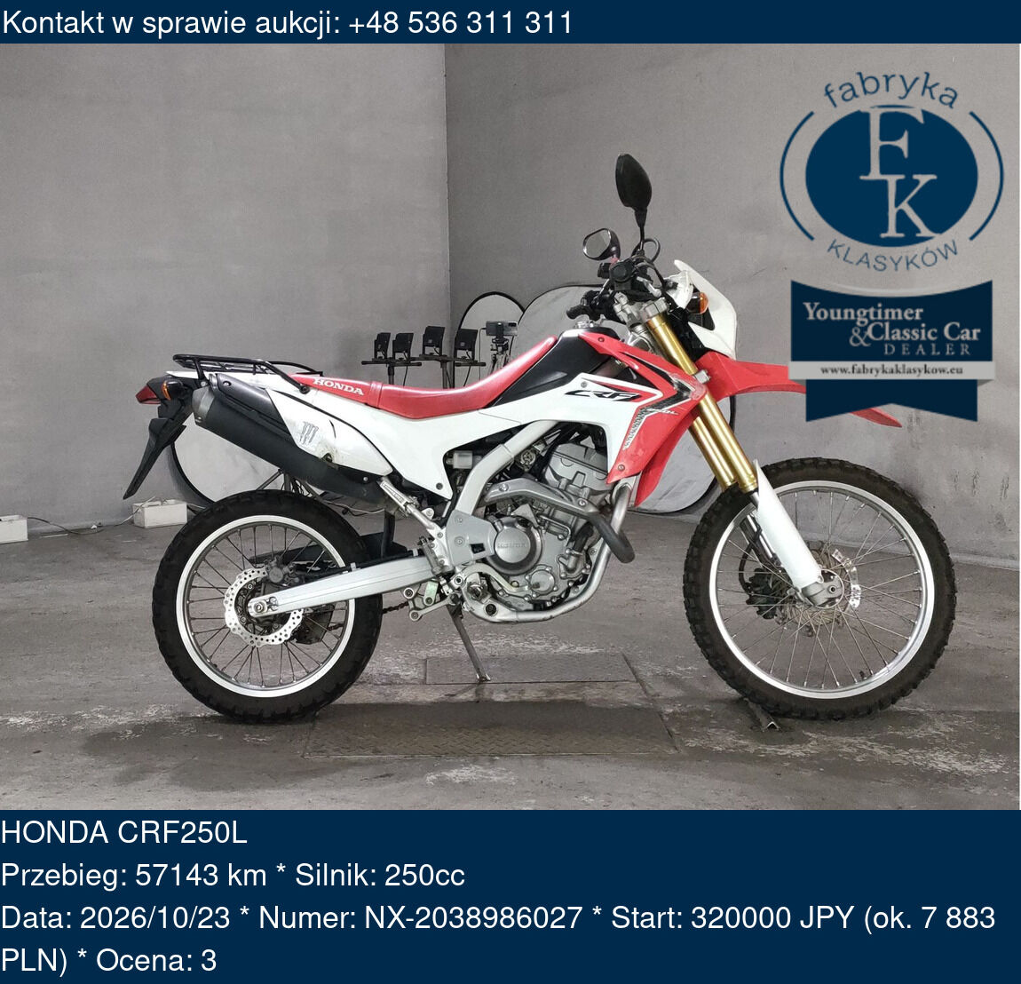 HONDA CRF250L  - zdjęcie 2