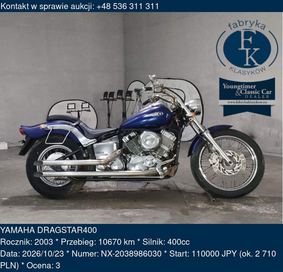 YAMAHA DRAGSTAR400 2003 - zdjęcie 2