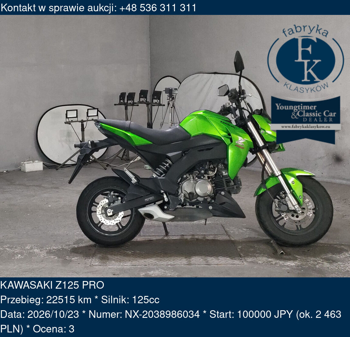 KAWASAKI Z125 PRO  - zdjęcie 2