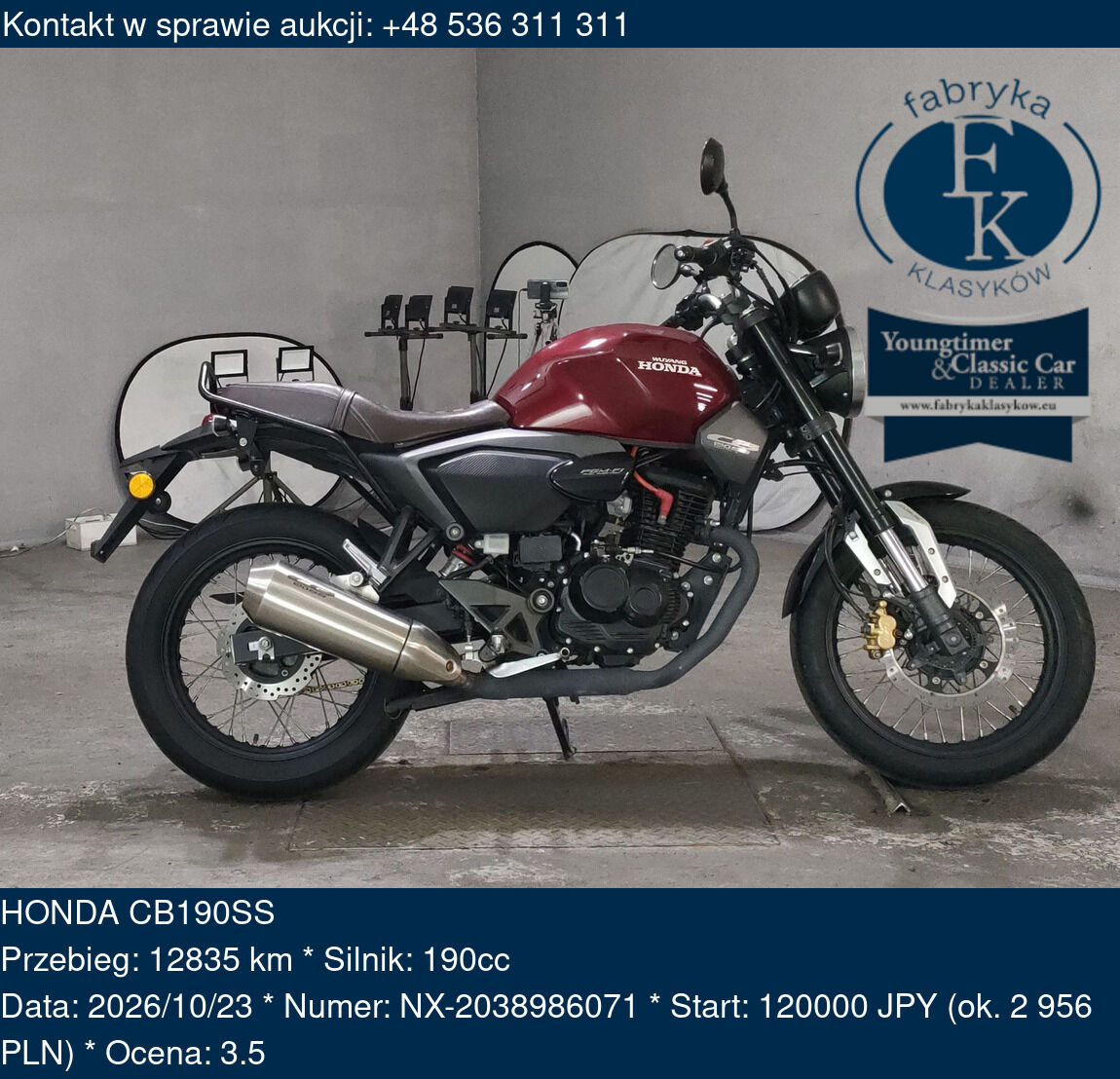 HONDA CB190SS  - zdjęcie 2