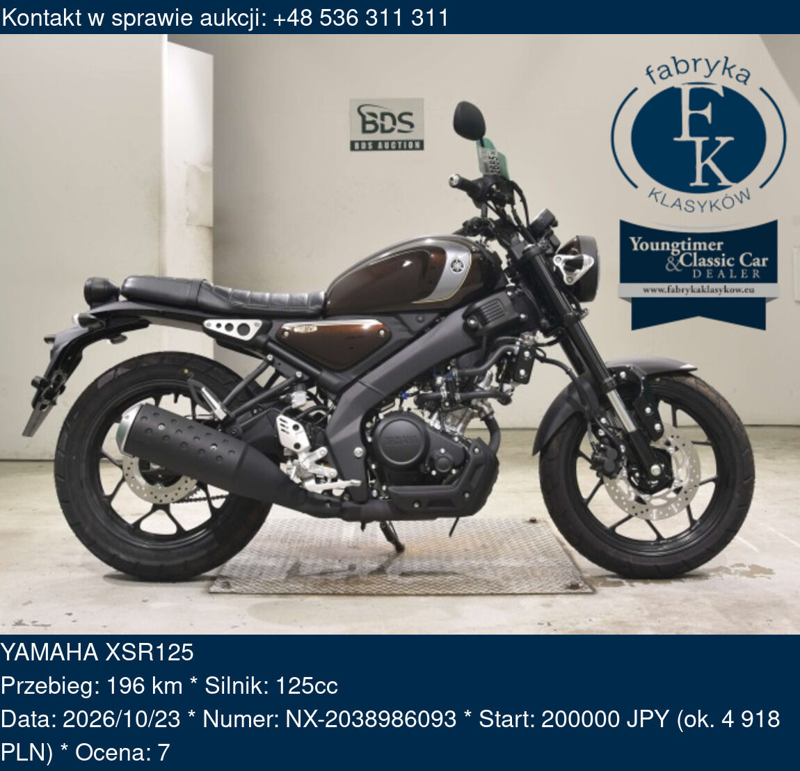 YAMAHA XSR125 - zdjęcie 2