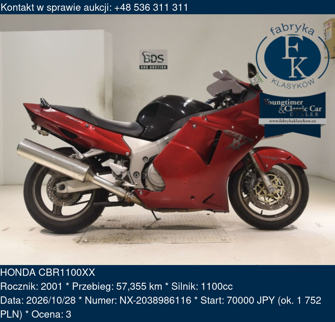 HONDA CBR1100XX 2001 - zdjęcie 2