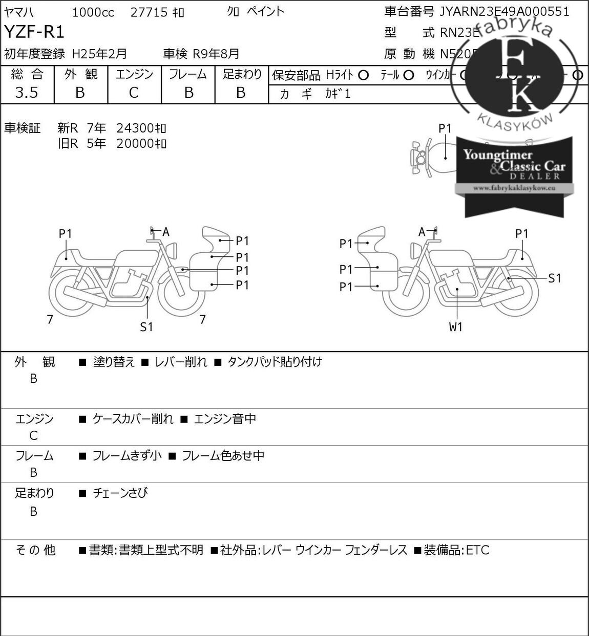 YAMAHA YZF-R1 2013 - zdjęcie 7