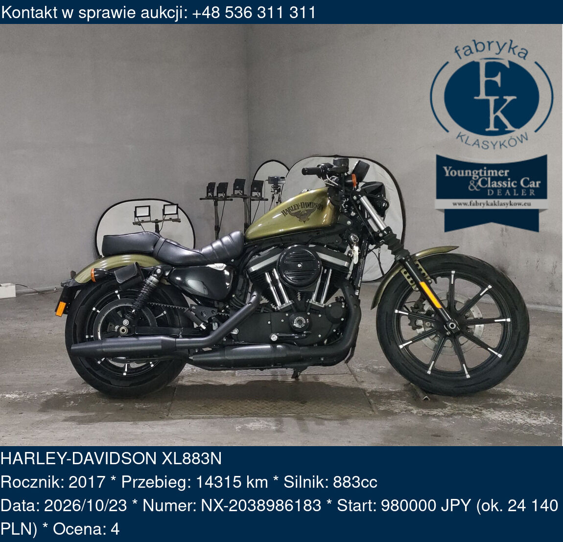 HARLEY-DAVIDSON XL883N 2017 - zdjęcie 2