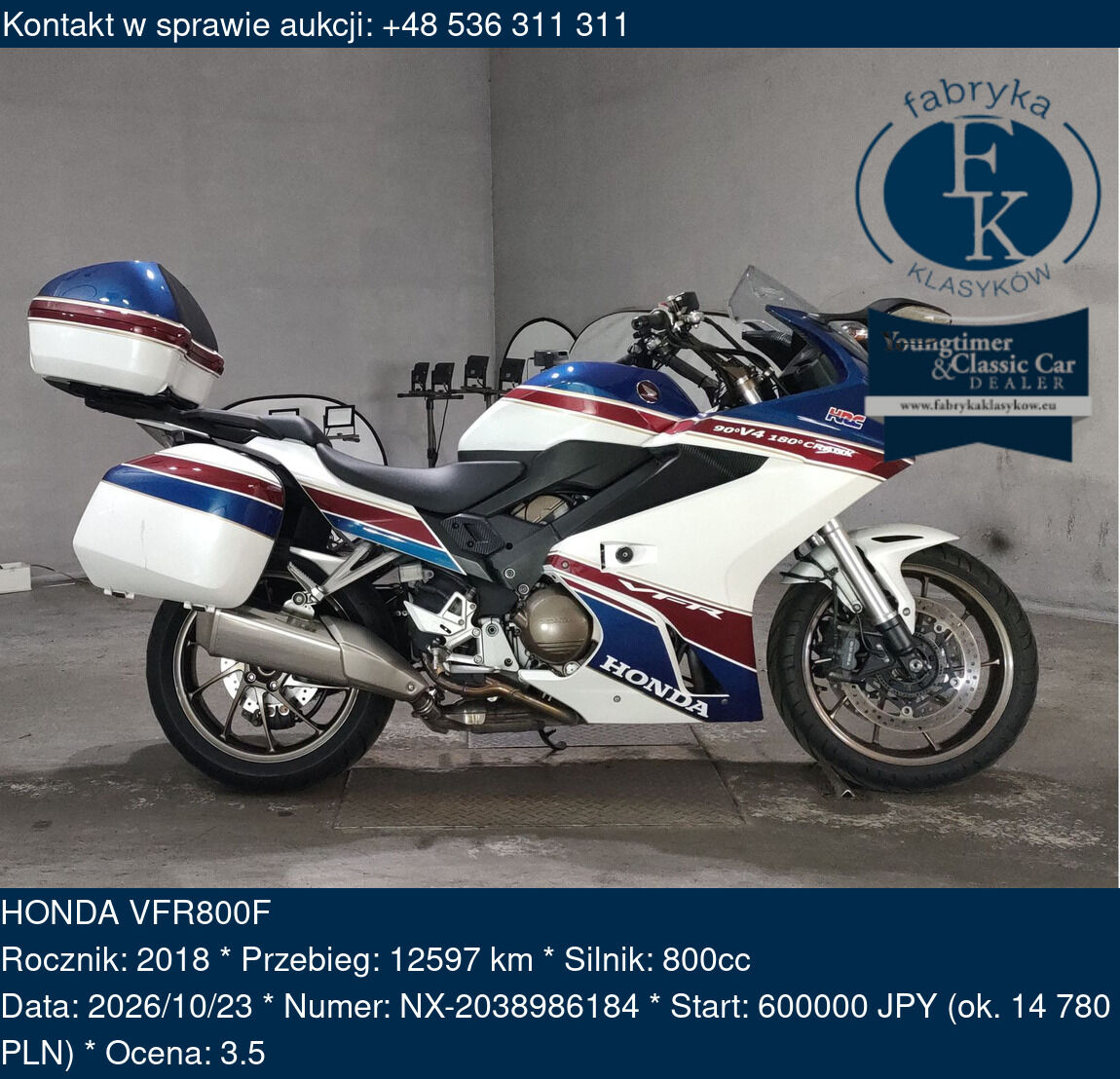 HONDA VFR800F 2018 - zdjęcie 2