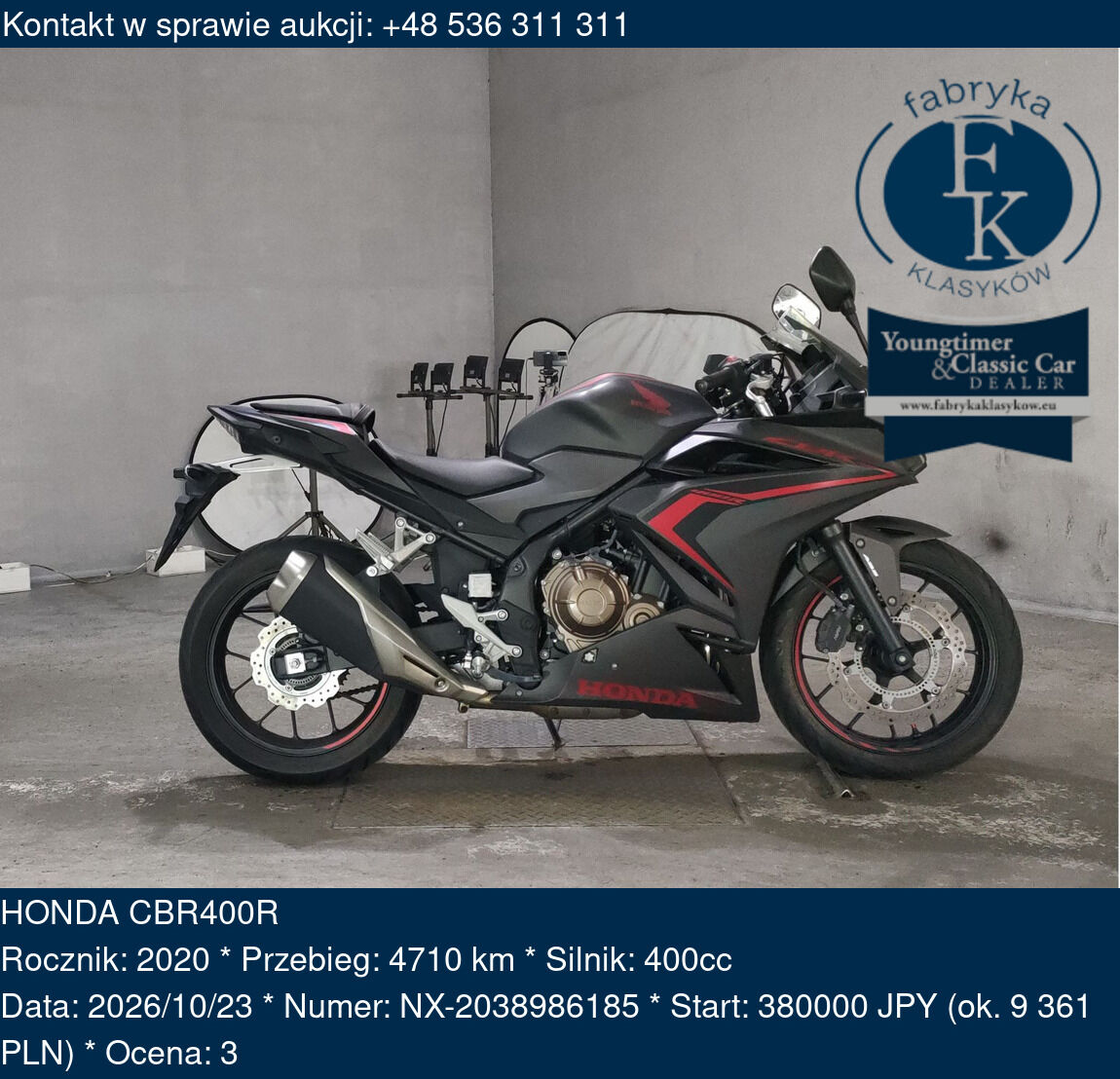 HONDA CBR400R 2020 - zdjęcie 2